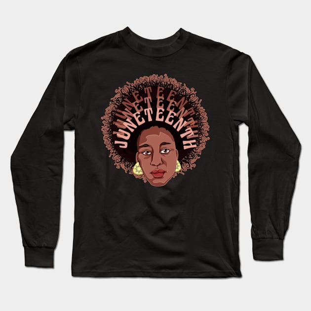 Women Pride African American USA Black History Juneteenth Long Sleeve T-Shirt by shirtsyoulike